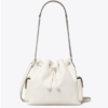 Tory Burch CHARLIE QUILTED DRAWSTRING SHOULDER BAG Light Cream