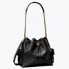Tory Burch CHARLIE QUILTED DRAWSTRING SHOULDER BAG Black