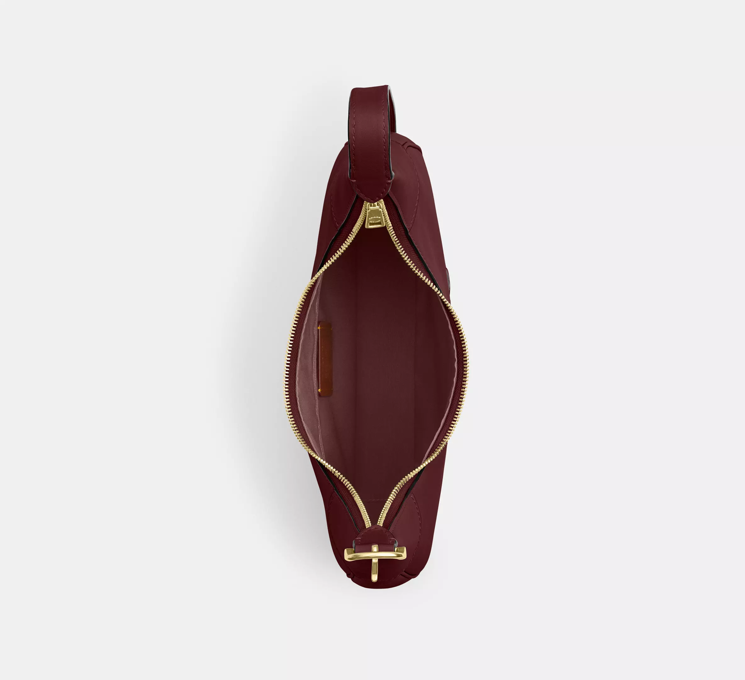 Coach Ella Shoulder Bag Gold Maroon