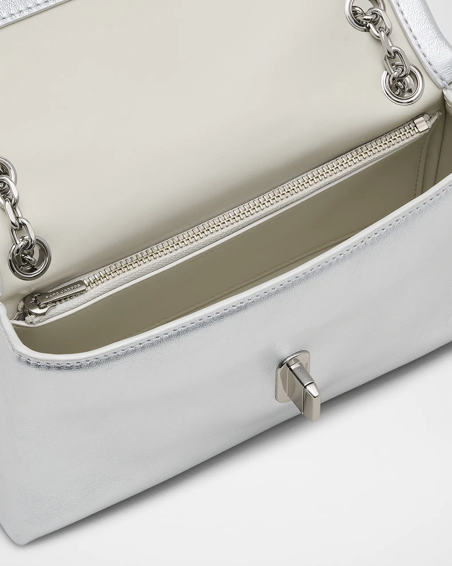 The Marc Jacobs Metallic Leather Dual Chain Wallet