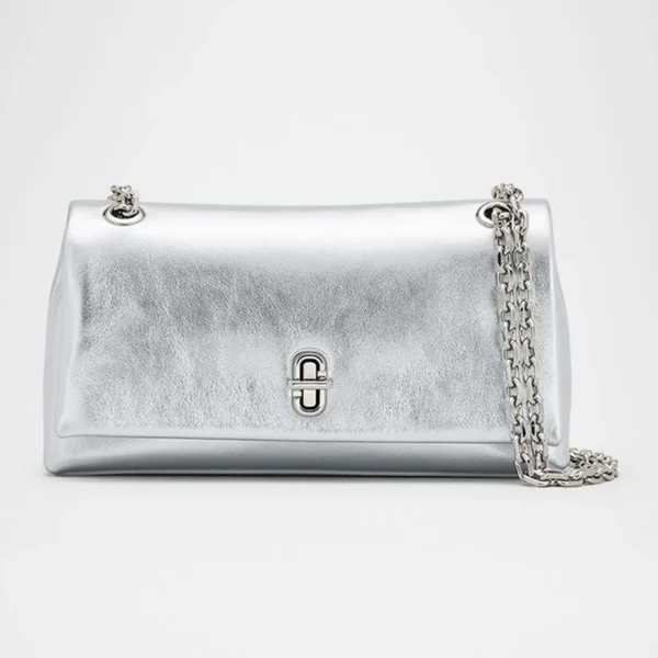 The Marc Jacobs Metallic Leather Dual Chain Wallet