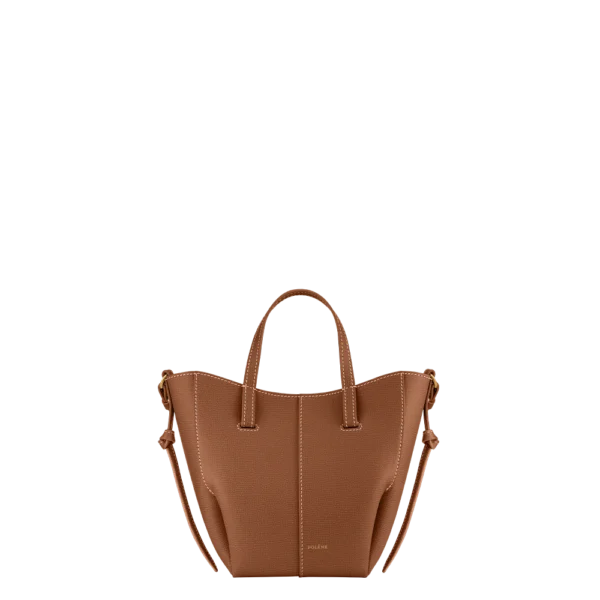 packshot-front_cyme-tote-nano-camel.png.webp Polene Cyme Tote Nano EDITION TEXTURED CAMEL