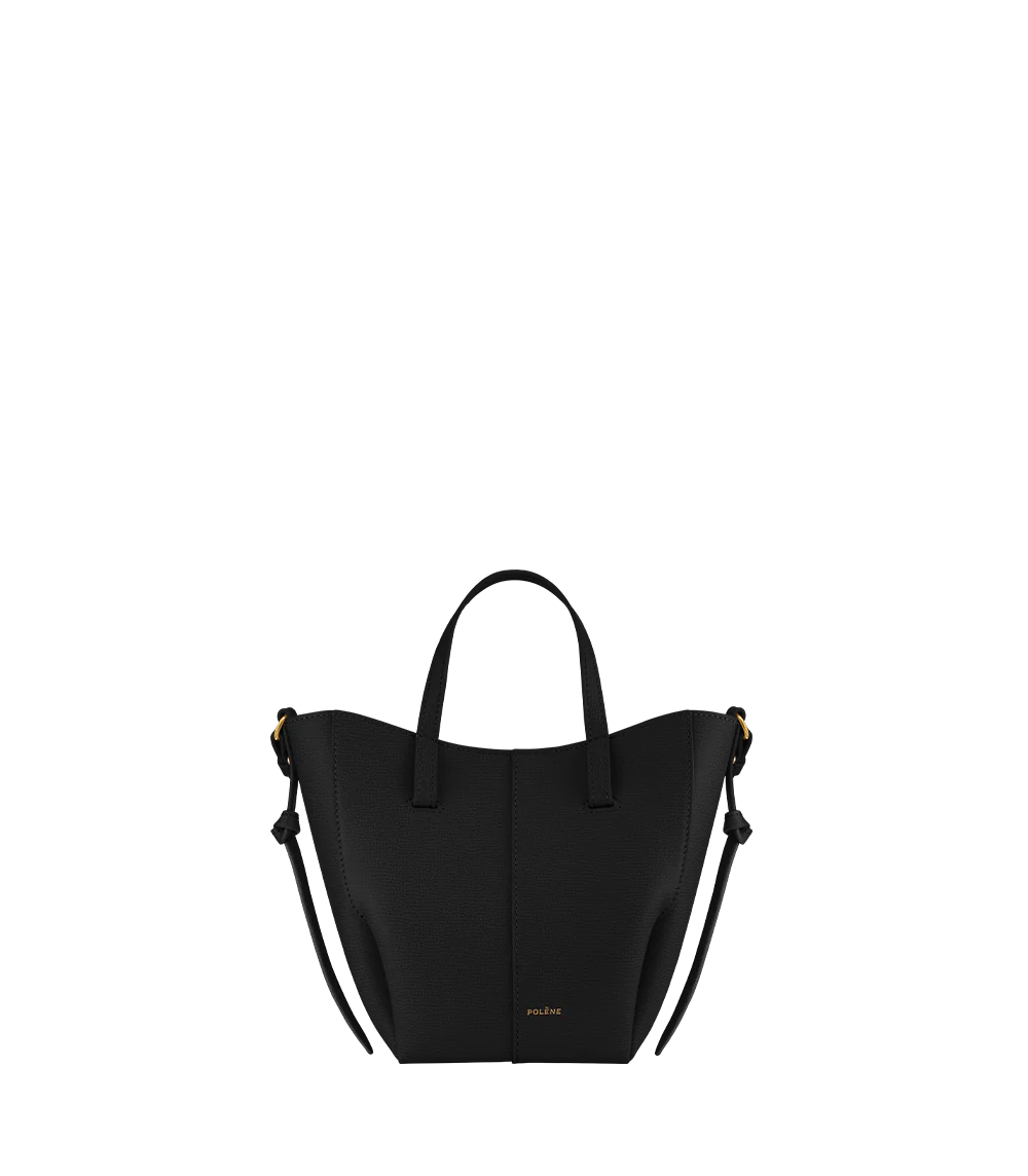 packshot-front_cyme-tote-nano-noir.png.webp Polene Cyme Tote Nano EDITION TEXTURED BLACK