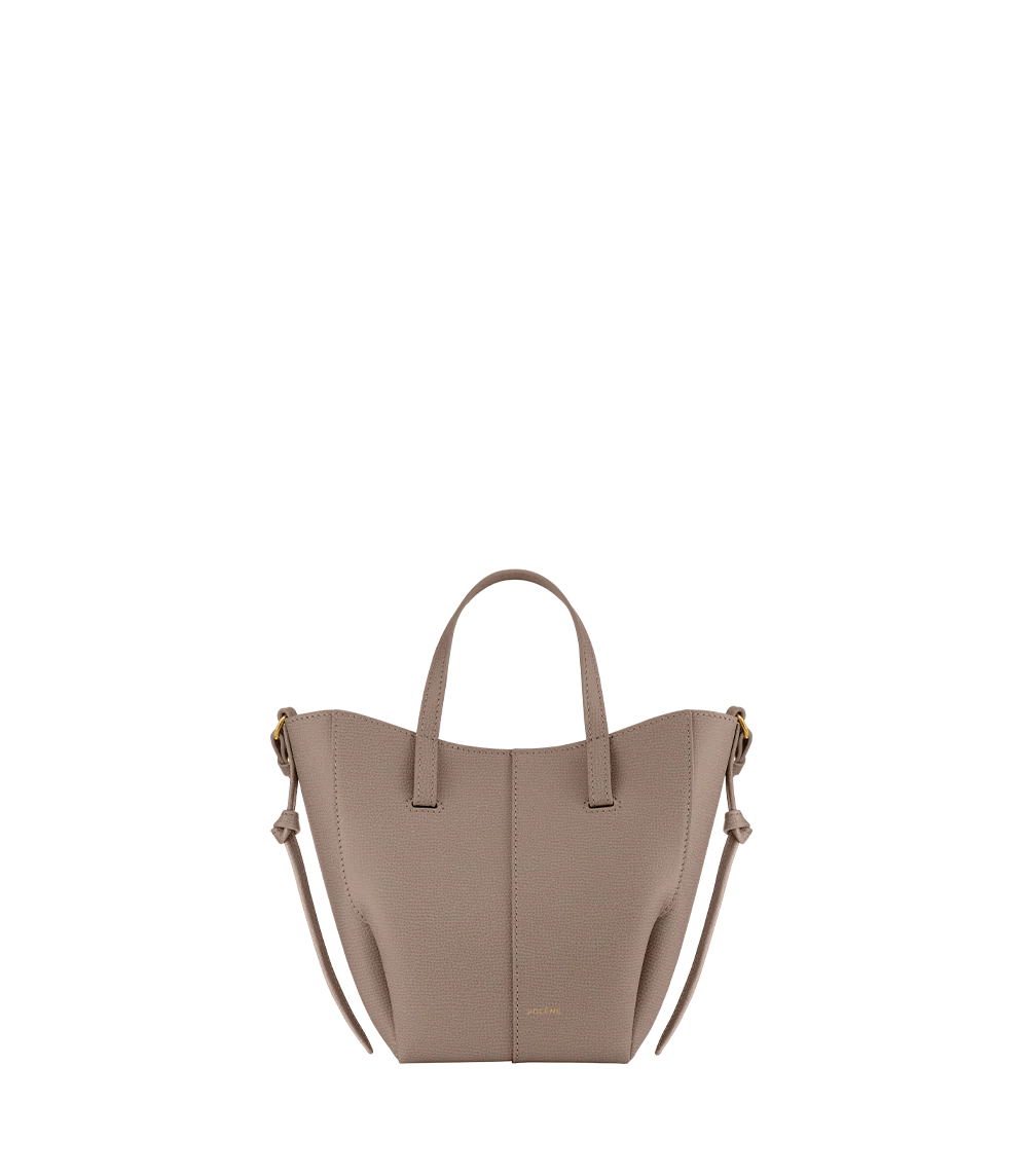 packshot-front_cyme-tote-nano-taupe.png.webp Polene Cyme Tote Nano EDITION TEXTURED TAUPE